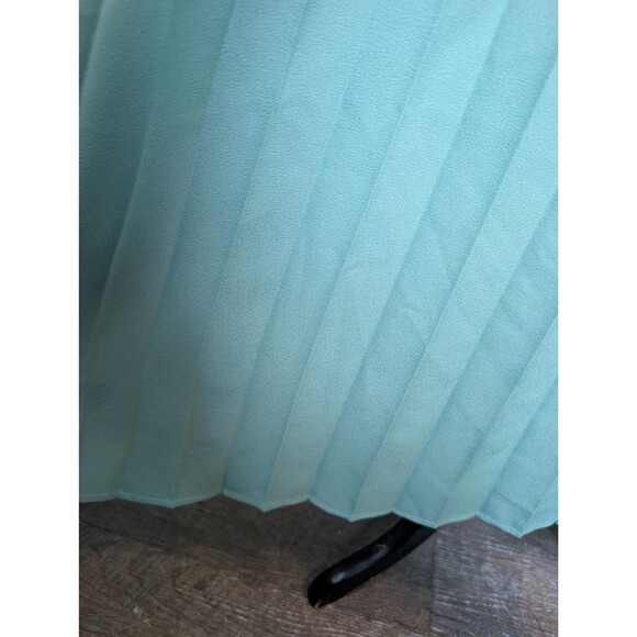 70s or 80s Green Pleated Maxi Skirt, Long Skirt Size M - Picture 5 of 8